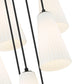 Z-Lite Farrell 18" 7-Light Matte Black Chandelier With White Glass Shade