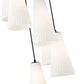Z-Lite Farrell 18" 7-Light Matte Black Chandelier With White Glass Shade