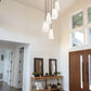 Z-Lite Farrell 18" 7-Light Matte Black Chandelier With White Glass Shade