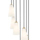 Z-Lite Farrell 18" 7-Light Modern Gold Chandelier With White Glass Shade