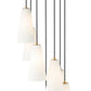 Z-Lite Farrell 18" 7-Light Modern Gold Chandelier With White Glass Shade