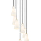 Z-Lite Farrell 18" 7-Light Modern Gold Chandelier With White Glass Shade