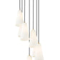 Z-Lite Farrell 18" 7-Light Modern Gold Chandelier With White Glass Shade