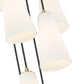 Z-Lite Farrell 18" 7-Light Modern Gold Chandelier With White Glass Shade