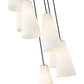 Z-Lite Farrell 18" 7-Light Modern Gold Chandelier With White Glass Shade