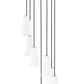 Z-Lite Farrell 18" 7-Light Modern Gold Chandelier With White Glass Shade