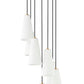 Z-Lite Farrell 18" 7-Light Modern Gold Chandelier With White Glass Shade