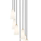 Z-Lite Farrell 18" 7-Light Modern Gold Chandelier With White Glass Shade