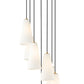 Z-Lite Farrell 18" 7-Light Modern Gold Chandelier With White Glass Shade