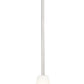 Z-Lite Farrell 3043P6-ROD 6" 1-Light Brushed Nickel Pendant Light With White Glass Shade