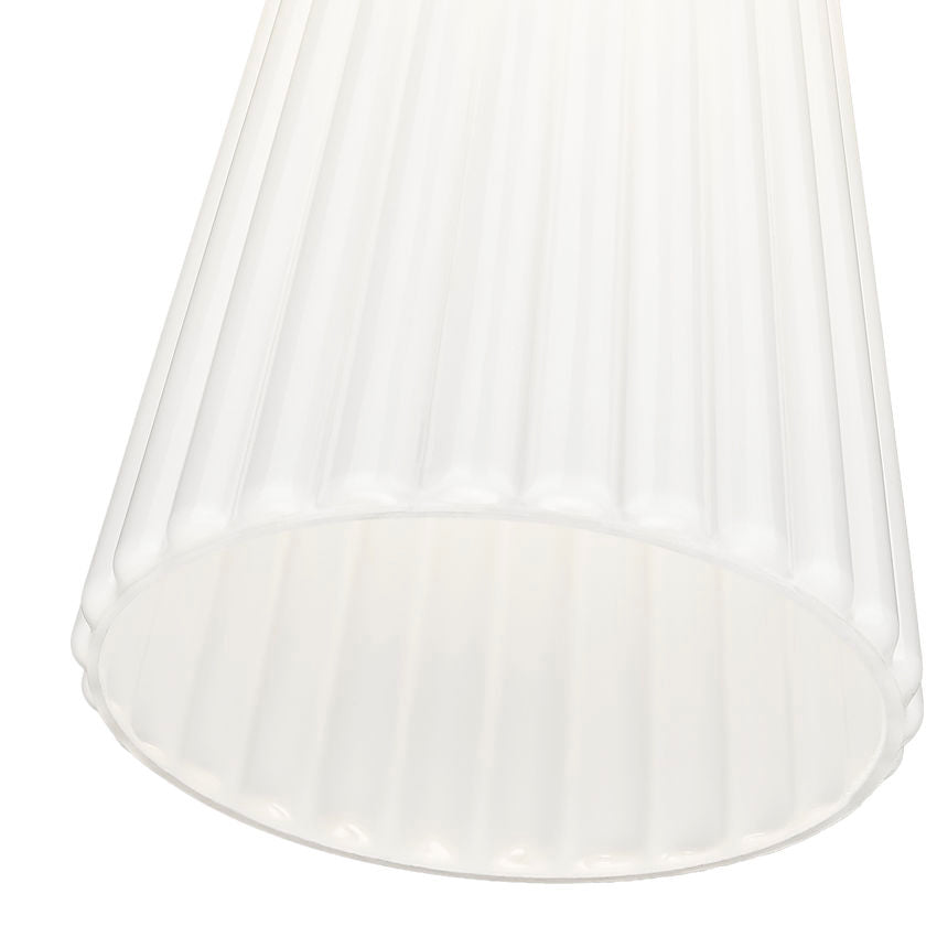 Z-Lite Farrell 3043P6-ROD 6" 1-Light Brushed Nickel Pendant Light With White Glass Shade