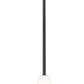 Z-Lite Farrell 3043P6-ROD 6" 1-Light Matte Black Pendant Light With White Glass Shade