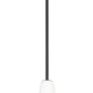 Z-Lite Farrell 3043P6-ROD 6" 1-Light Matte Black Pendant Light With White Glass Shade