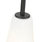 Z-Lite Farrell 3043P6-ROD 6" 1-Light Matte Black Pendant Light With White Glass Shade