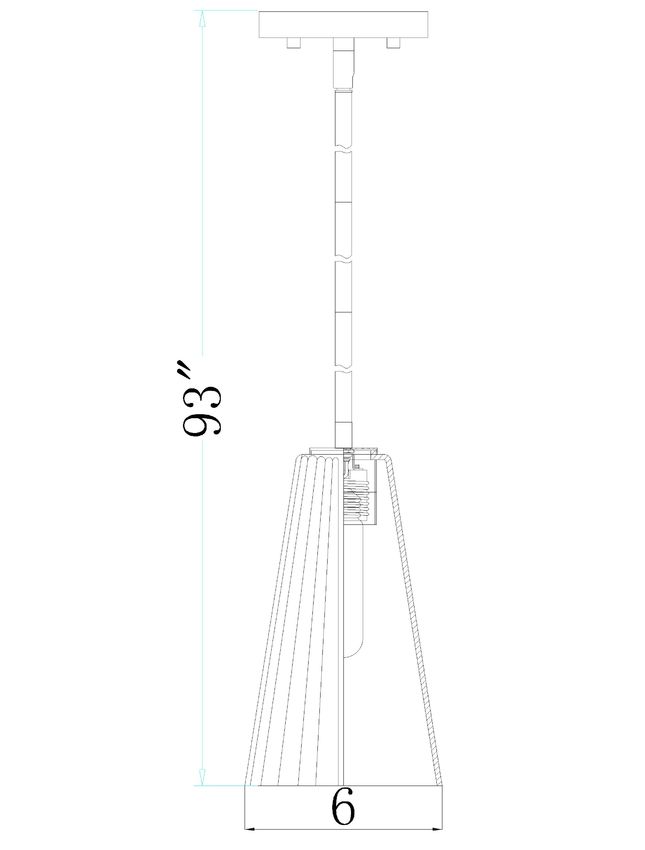 Z-Lite Farrell 3043P6-ROD 6" 1-Light Matte Black Pendant Light With White Glass Shade