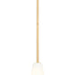 Z-Lite Farrell 3043P6-ROD 6" 1-Light Modern Gold Pendant Light With White Glass Shade