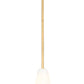 Z-Lite Farrell 3043P6-ROD 6" 1-Light Modern Gold Pendant Light With White Glass Shade