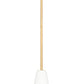 Z-Lite Farrell 3043P6-ROD 6" 1-Light Modern Gold Pendant Light With White Glass Shade