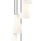 Z-Lite Farrell 3043P7-5R 12" 5-Light Brushed Nickel Chandelier With White Glass Shade