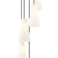 Z-Lite Farrell 3043P7-5R 12" 5-Light Brushed Nickel Chandelier With White Glass Shade