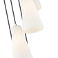 Z-Lite Farrell 3043P7-5R 12" 5-Light Brushed Nickel Chandelier With White Glass Shade