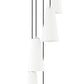 Z-Lite Farrell 3043P7-5R 12" 5-Light Brushed Nickel Chandelier With White Glass Shade