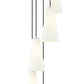 Z-Lite Farrell 3043P7-5R 12" 5-Light Brushed Nickel Chandelier With White Glass Shade