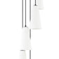 Z-Lite Farrell 3043P7-5R 12" 5-Light Matte Black Chandelier With White Glass Shade