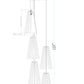 Z-Lite Farrell 3043P7-5R 12" 5-Light Matte Black Chandelier With White Glass Shade