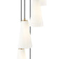 Z-Lite Farrell 3043P7-5R 12" 5-Light Modern Gold Chandelier With White Glass Shade