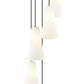 Z-Lite Farrell 3043P7-5R 12" 5-Light Modern Gold Chandelier With White Glass Shade