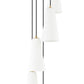 Z-Lite Farrell 3043P7-5R 12" 5-Light Modern Gold Chandelier With White Glass Shade