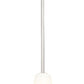 Z-Lite Farrell 3043P7-ROD 7" 1-Light Brushed Nickel Pendant Light With White Glass Shade