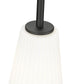 Z-Lite Farrell 3043P7-ROD 7" 1-Light Matte Black Pendant Light With White Glass Shade
