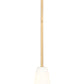 Z-Lite Farrell 3043P7-ROD 7" 1-Light Modern Gold Pendant Light With White Glass Shade