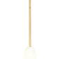 Z-Lite Farrell 3043P7-ROD 7" 1-Light Modern Gold Pendant Light With White Glass Shade