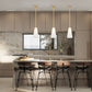 Z-Lite Farrell 3043P7-ROD 7" 1-Light Modern Gold Pendant Light With White Glass Shade
