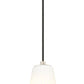 Z-Lite Farrell 6" 1-Light Brushed Nickel Pendant Light With White Glass Shade
