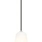 Z-Lite Farrell 6" 1-Light Brushed Nickel Pendant Light With White Glass Shade