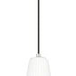 Z-Lite Farrell 6" 1-Light Brushed Nickel Pendant Light With White Glass Shade