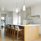 Z-Lite Farrell 6" 1-Light Brushed Nickel Pendant Light With White Glass Shade