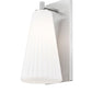 Z-Lite Farrell 6" 1-Light Brushed Nickel Wall Sconce With White Glass Shade