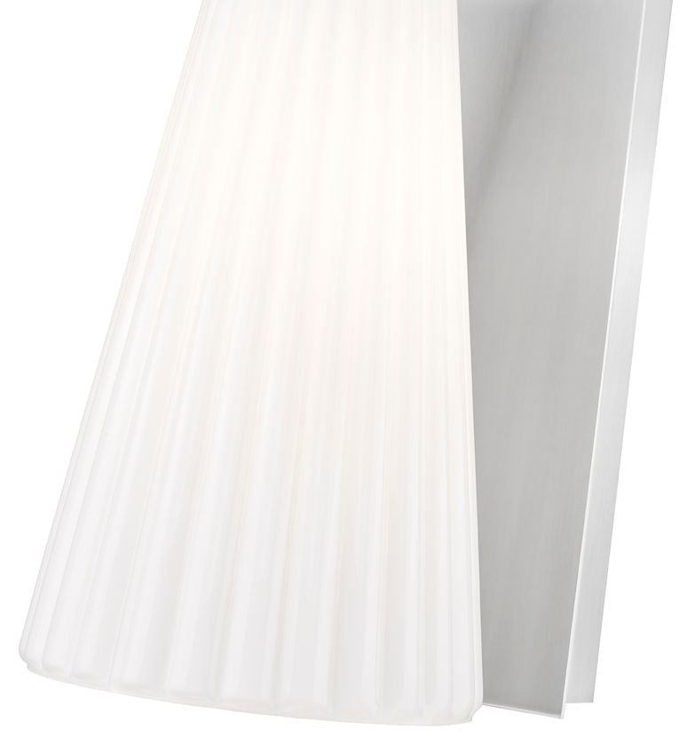 Z-Lite Farrell 6" 1-Light Brushed Nickel Wall Sconce With White Glass Shade