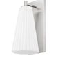 Z-Lite Farrell 6" 1-Light Brushed Nickel Wall Sconce With White Glass Shade