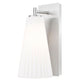 Z-Lite Farrell 6" 1-Light Brushed Nickel Wall Sconce With White Glass Shade