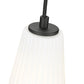 Z-Lite Farrell 6" 1-Light Matte Black Pendant Light With White Glass Shade