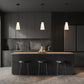 Z-Lite Farrell 6" 1-Light Matte Black Pendant Light With White Glass Shade
