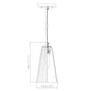 Z-Lite Farrell 6" 1-Light Matte Black Pendant Light With White Glass Shade
