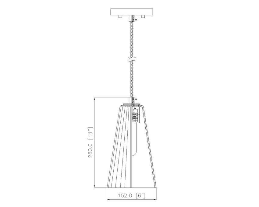 Z-Lite Farrell 6" 1-Light Matte Black Pendant Light With White Glass Shade