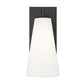 Z-Lite Farrell 6" 1-Light Matte Black Wall Sconce With White Glass Shade